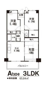 ヴィラージュ今津の間取り画像