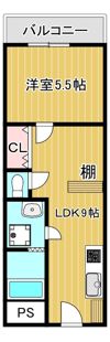 宝コーポの間取り画像