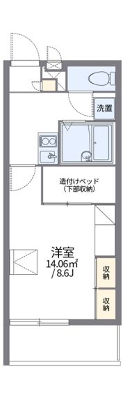 レオパレスサンコート学園前Bの間取り画像
