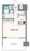 アクアプレイス天王寺II1402号室の間取り画像