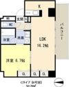 コスモリード谷町六丁目の間取り画像