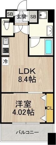 Lasante京橋（旧:エスティメゾン京橋）の間取り画像