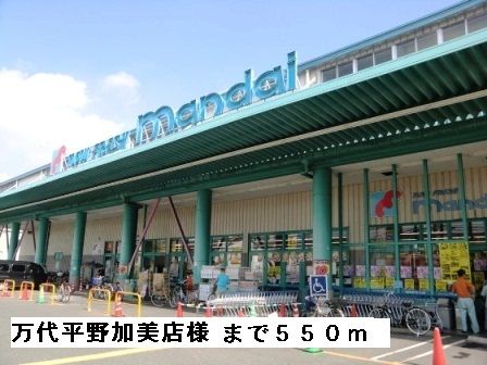 近くの万代平野加美店様まで550m(徒歩7分)