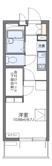 レオパレスウェストシティーの間取り画像