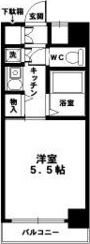 クラウンハイム夕陽丘の間取り画像