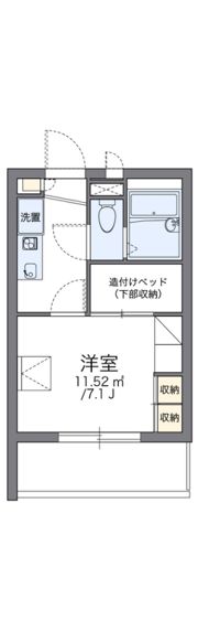 レオパレスセジュール新保の間取り画像