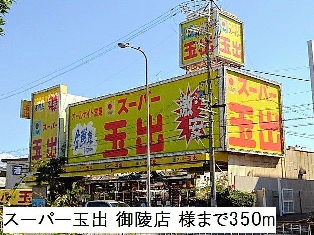 近くのスーパー玉出 御陵店様まで350m(徒歩5分)