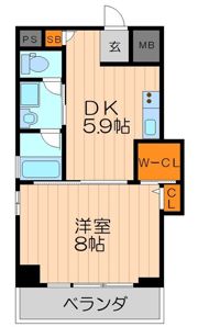 ブランミュール文の里の間取り画像