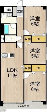ルシール田辺の間取り画像
