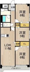 ルシール田辺の間取り画像