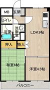 シャトーオキタの間取り画像