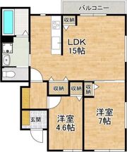 コスモ西今川の間取り画像
