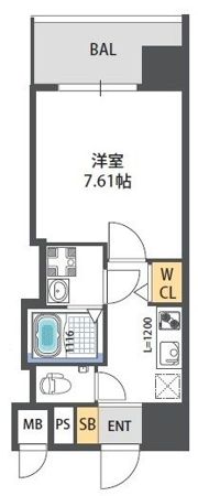 ウエンズ勝山の間取り画像