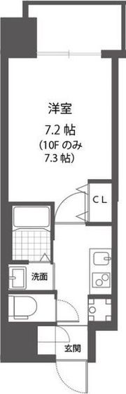 PARK HILLS今里Rayの間取り画像