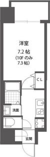 PARK HILLS今里Rayの間取り画像
