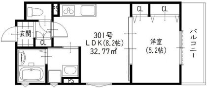 ラモーナ鶴橋の間取り画像