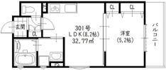 ラモーナ鶴橋の間取り画像