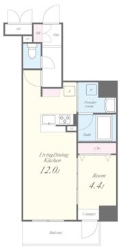 ラフィット松屋町の間取り画像