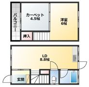 住吉1丁目貸家の間取り画像
