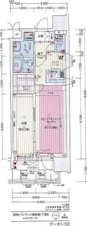 プレサンス心斎橋ニストの間取り画像