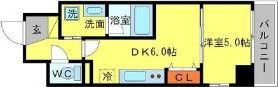 BRAVI南堀江の間取り画像