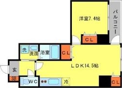 エグゼリエみなと通りの間取り画像