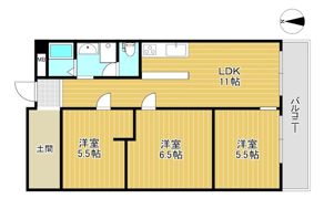 シャトー三愛の間取り画像