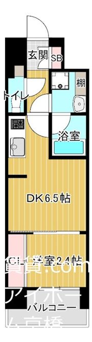 コンフォリア・リヴ南森町Qの間取り画像