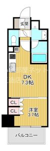 シティカレント天王寺アリーの間取り画像