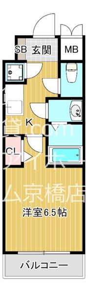 レジュールアッシュ京橋クロスの間取り画像