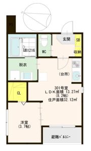 NYスタイルズ 玉造の間取り画像