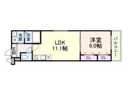 レネスト新深江Bの間取り画像