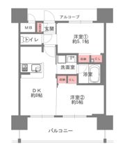 エステムコート南堀江IIレアリスの間取り画像