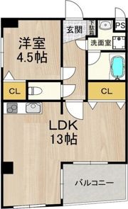 フェルザ今宮戎（旧:Krehl難波南）の間取り画像