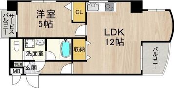 フェルザ今宮戎（旧:Krehl難波南）の間取り画像