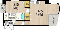 フェルザ今宮戎（旧:Krehl難波南）の間取り画像