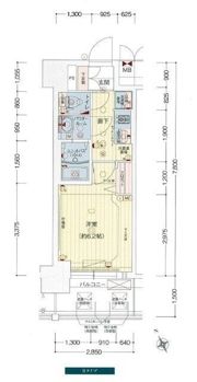 プレサンスOSAKA DOMECITYビーツの間取り画像