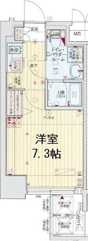 エグゼ難波WESTリバーの間取り画像
