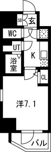 エスリード難波THE. FIRSTの間取り画像