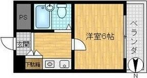 サーモコンハイツ巽北の間取り画像