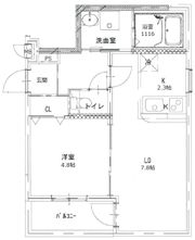 フジパレス駒林IIの間取り画像