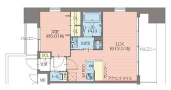 プレジオ難波EUROの間取り画像