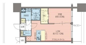 プレジオ難波EUROの間取り画像