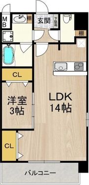 スプランディッド難波SOUTHの間取り画像