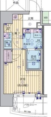 ファーストフィオーレ心斎橋イーストIIIの間取り画像