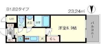 エスリード松屋町SOUTHの間取り画像