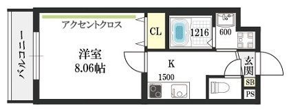 ウエストコクーン阿倍野の間取り画像