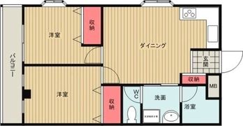 湯里マンションの間取り画像