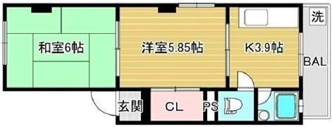 ヒルズ南住吉の間取り画像