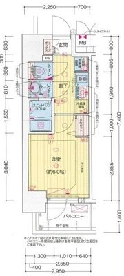 プレサンス西九条シティベイの間取り画像